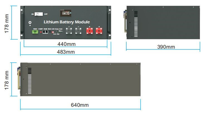 黒いLifepo4電池のパック24v 100ah李イオン充電電池のパック0