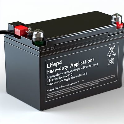 Heavy Duty Applications 12V LiFePO4 Battery Pack -20°C To 60°C Expected Cycle Life Round 6