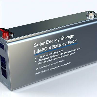 Solar Energy Storage LiFePO4 Battery Pack with Long Cycle Life and Lithium Iron Phosphate