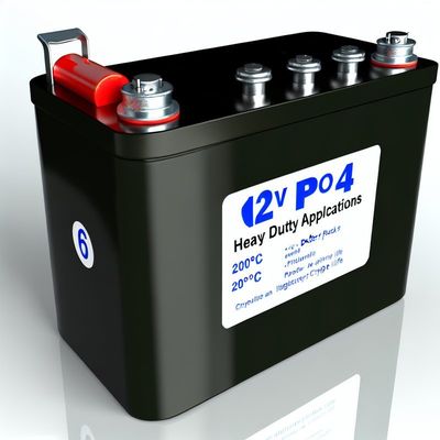 Heavy Duty Applications 12V LiFePO4 Battery Pack -20°C To 60°C Expected Cycle Life Round 6