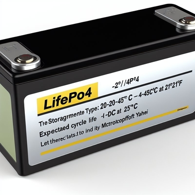 保管温度 -20-45℃ -4-113℉ LiFePO4バッテリーパック、25℃での1Cでの期待サイクル寿命とABSケース
