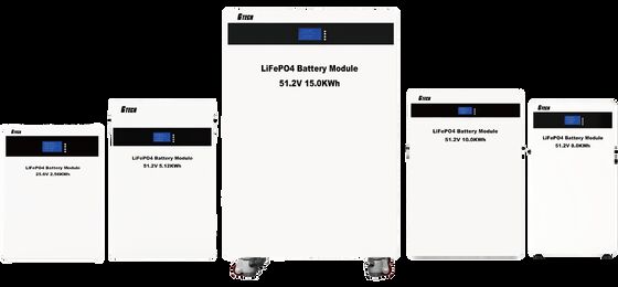 G TECH 51.2V 200Ah 10KWH 壁掛け式 LiFePO4 バッテリー ソーラーエネルギー貯蔵用 長寿命