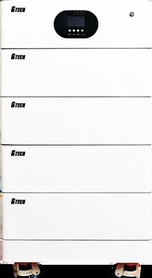 G TECH スタッカブル 20.48KWH LiFePO4 バッテリーパック 6000回の長寿命ソーラーエネルギー貯蔵用