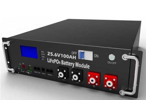 LiFePO4 バッテリー パック 25.6V 100Ah 2.56KWh UPS 発電所用ラック搭載エネルギー貯蔵電池