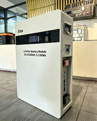 G TECH 25.6V 200Ah 5KWh ウォールマウント LiFePO4 バッテリー