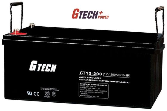 調整される12V 200Ah AGM VRLAは太陽エネルギーシステムのための鉛酸蓄電池、UPSのテレコミュニケーション、アクセス管理装置を