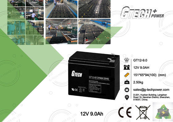 12v 9ahの再充電可能なUpsシステムのための弁によって調整される鉛酸蓄電池