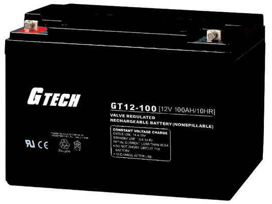 調整される12v 100ah VRLAは太陽警報システムのための鉛酸蓄電池を